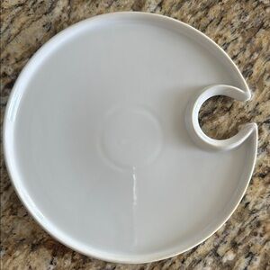 Pottery Barn White Serveware Plate with Notch